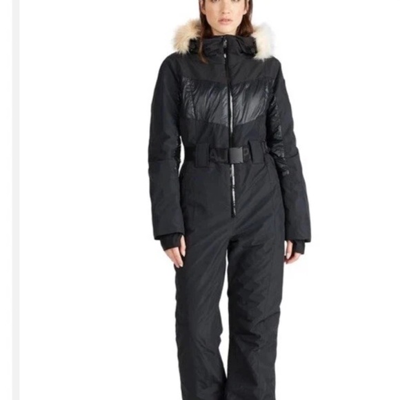 Pajar women’s black hooded ski suit size large NWT